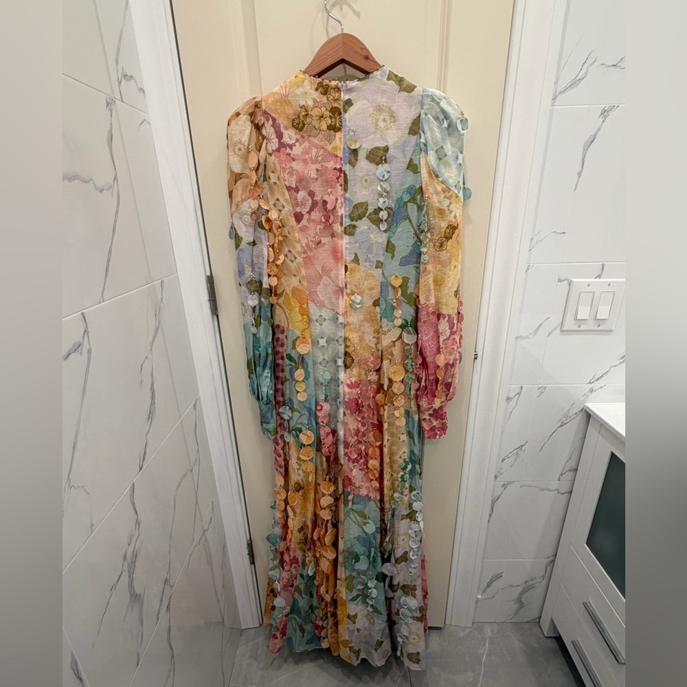 Zimmermann Pastel Floral Long Sleeve Dress - Picture 5 of 6